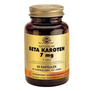Solgar Naturalny Beta Karoten 60 kapsułek - Długi termin ważności!