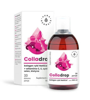 Colladrop Kolagen rybi płyn 500 ml - Długi termin ważności!