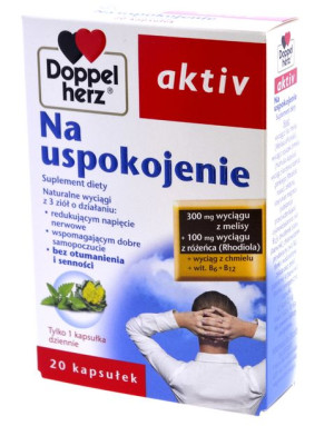Doppelherz Aktiv Na uspokojenie 20 kapsułek - Długi termin ważności!