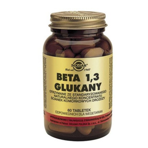Solgar Beta 13 Glukany 60 tabletek - Długi termin ważności!
