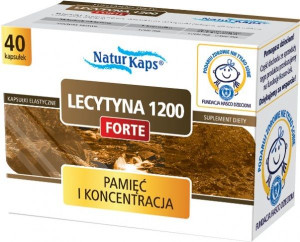 Lecytyna Forte 1200mg Naturkaps 40 kapsułek - Długi termin ważności!