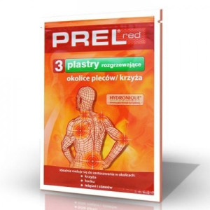 Plaster Prel Red rozgrzewający 3 sztuki - Długi termin ważności!