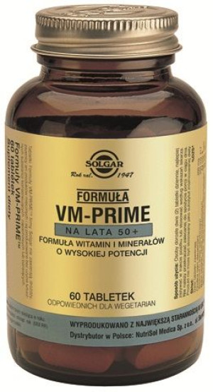 Solgar Formuła VM-Prime na lata 50+ 60 tabletek