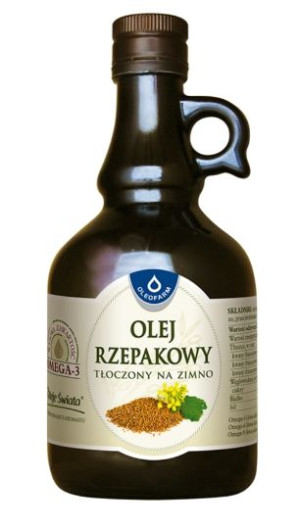 Olej rzepakowy tłoczony na zimno 500ml - Data ważności:30.11.2022