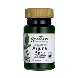 Swanson Full Spectrum Arjuna Bark 10:1 60 kapsułek - Długi termin ważności!