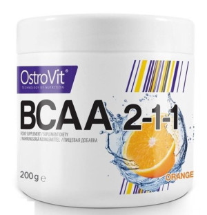 OstroVit BCAA 2-1-1 orange 200g - Długi termin ważności!