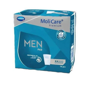 Wkładki anatomiczne chłonne MoliCare Premium Men Pad 2 krople 14 sztuk - Dł