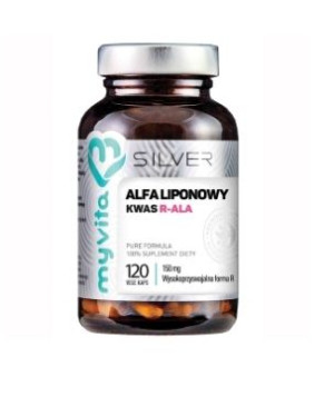 MyVita Silver Kwas alfa liponowy R-ALA 120 kapsułek - Długi termin ważności