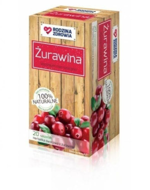 Rodzina Zdrowia Herbatka Żurawina zioła do zaparzenia 20 saszetek - Długi t