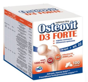 Osteovit D3 forte 100 tabletek - Długi termin ważności!