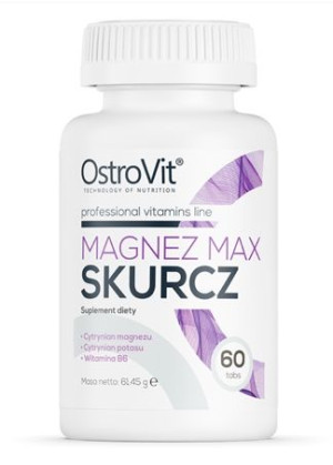 OstroVit, Magnez Max Skurcz, 60 tabletek - Długi termin ważności!
