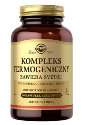 Solgar Kompleks termogeniczny zawiera SVETOL 60 kapsułek - Długi termin waż