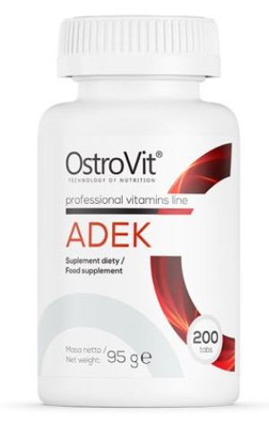 OstroVit ADEK, 200 tabletek - Długi termin ważności!