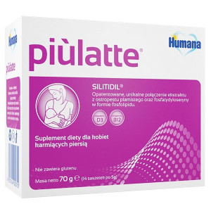Humana Piulatte, proszek, 14 saszetek - Długi termin ważności!
