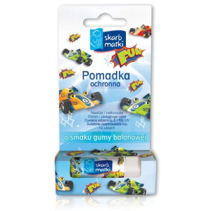 Skarb Matki, Pomadka ochronna z filtrem UV Boy smak gumy balonowej 6,5g - D