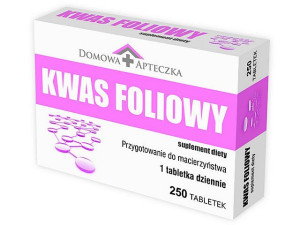 Domowa Apteczka Kwas foliowy 04 mg 250 tabletek - Długi termin ważności!
