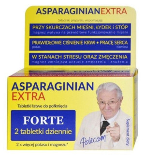 Asparaginian Extra magnezu i potasu 50 tabletek - Długi termin ważności!