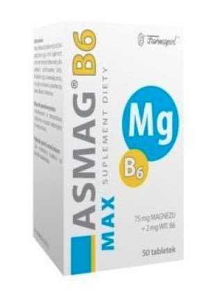 Asmag B6 Max 50 tabletek - Długi termin ważności!