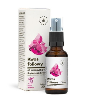Kwas foliowy Witamina B9 aerozol do stosowania w jamie ustnej 30 ml - Długi