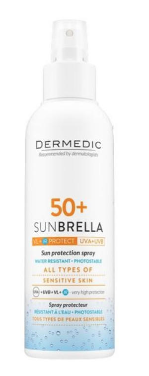 Dermedic Sunbrella Spray ochronny SPF50+ 150ml - Długi termin ważności!