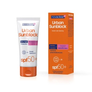 Novaclear Urban Sunblock Krem ochronny do skóry wrażliwej SPF50 40ml - Dług