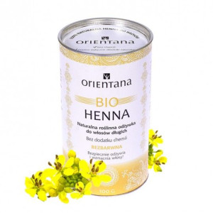 Orientana Bio Henna odżywka do włosów bezbarwna 100g