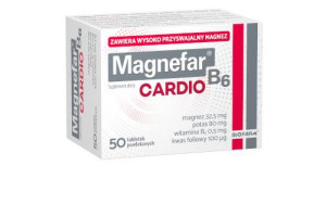 Magnefar B6 Cardio 50 tabletek - Długi termin ważności!