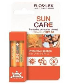 Flos-Lek Sun Care Pomadka ochronna do ust z filtrem UV SPF 30 1 sztuka - Dł