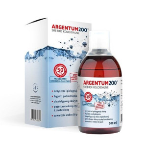 Argentum200 Srebro Koloidalne (50 ppm) - tonik 500ml - Długi termin ważnośc