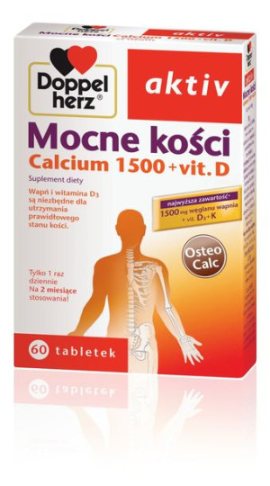 Doppelherz Aktiv Mocne kości 60 tabletek - Długi termin ważności!