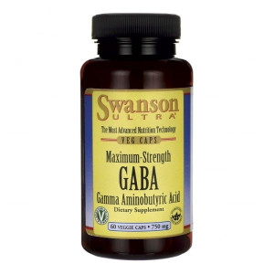 Swanson Gaba Forte kwas gamma aminomasłowy 60 kapsułek - Długi termin ważno
