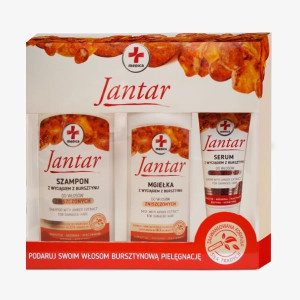 Jantar Medica Zestaw Szampon do włosów 330ml + Mgiełka 200ml + Serum 30ml -