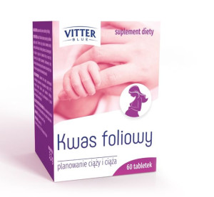 Kwas Foliowy Vitter blue 60 tabletek - Długi termin ważności!
