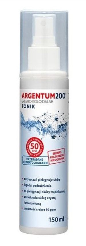 Argentum 200 Srebro Koloidalne (50 ppm) - aerozol 150ml - Długi termin ważn