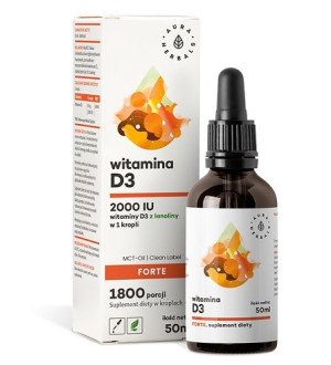 Witamina D3 Forte krople 50 ml - Długi termin ważności!