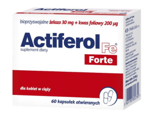 ActiFerol Fe, Forte, 60 kapsułek - Długi termin ważności!