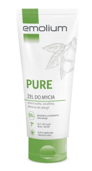 Emolium Pure, Żel do mycia, 200 ml - Długi termin ważności!