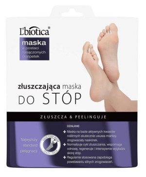 L'Biotica maska złuszczająca do stóp nasączana skarpeta 40ml - Długi termin