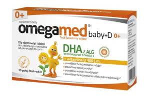 Omegamed Baby+D 0+, 30 kapsułek twist off - Długi termin ważności!