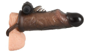 Przedłużka na penisa z wibracjami REBEL- 19cm