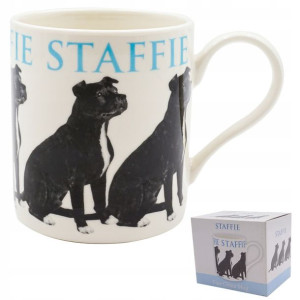 KUBEK PORCELANA PIES Staffordshire Terrier 400ml.