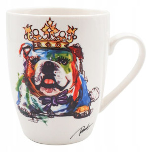 STYLOWY KUBEK PORCELANA Akwarela Art 390ml PIES