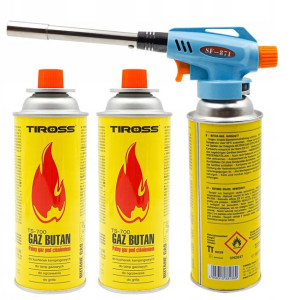 Palnik Gazowy Lutlampa Kartusz Regulacja + 2 Gaz