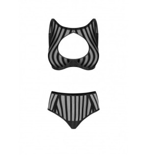 Petitenoir Set out of high neck underwired bra and brief XL