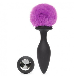 Happy Rabbit Vibrating Butt Plug Black Large