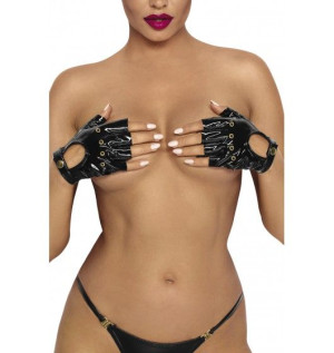 F263 PVC fingerless gloves