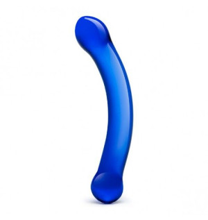 Glas - Curved G-Spot Glass Dildo Blue