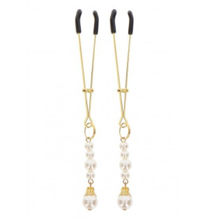 Taboom Tweezers With Pearls Gold