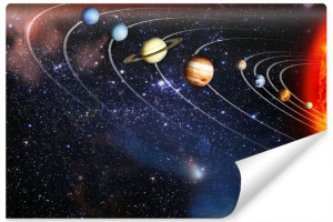 Fototapeta Ścienna SŁOŃCE Orbity Gwiazdy Kosmos Planety 3D 400cm x 280cm