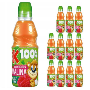 Kubuś 100% Sok malina marchew jabłko 300 ml x 12 sztuk